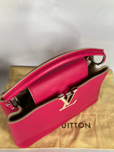 Load image into Gallery viewer, Louis Vuitton capucines PM pink taurillon leather, silver hdw
