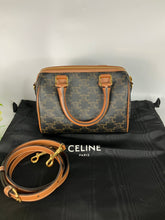 Load image into Gallery viewer, Celine small boston bag in triomphe canvas and calfskin
