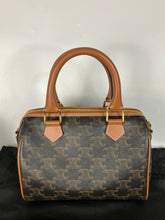 Load image into Gallery viewer, Celine small boston bag in triomphe canvas and calfskin
