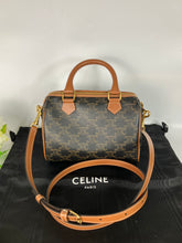Load image into Gallery viewer, Celine small boston bag in triomphe canvas and calfskin
