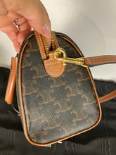 Load image into Gallery viewer, Celine small boston bag in triomphe canvas and calfskin
