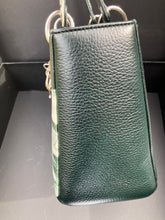 Load image into Gallery viewer, Lady Dior green printed flower medium lady with silver hdw
