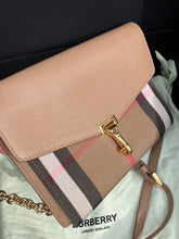 Load image into Gallery viewer, Burberry Macken Small Check Chain Crossbody Bag
