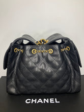 Load image into Gallery viewer, Chanel black caviar small 25 hobo bag, with gold hdw
