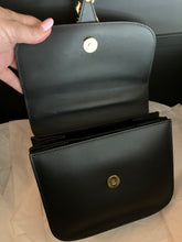 Load image into Gallery viewer, Versace black top handle bag, with adjustable strap
