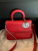 Load image into Gallery viewer, Dior leather Be Dior small red flap with light blue interior
