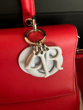 Load image into Gallery viewer, Dior leather Be Dior small red flap with light blue interior
