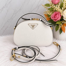 Load image into Gallery viewer, Prada Odette bag, white leather with gold hardware
