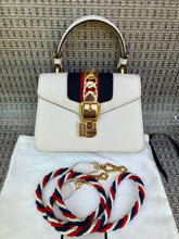 Load image into Gallery viewer, Gucci Mini Sylvie bag, white calfskin leather gold hardware
