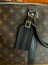Load image into Gallery viewer, Louis Vuitton keepall 55 bandoliere, mongram macassar with black trim
