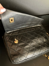 Load image into Gallery viewer, Chanel bijoux tassel black vintage lambskin camera bag, with 24k gold hdw
