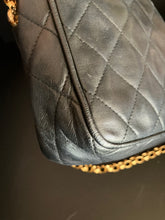 Load image into Gallery viewer, Chanel bijoux tassel black vintage lambskin camera bag, with 24k gold hdw
