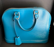 Load image into Gallery viewer, Louis Vuitton Alma epi leather, teal with silver hdw

