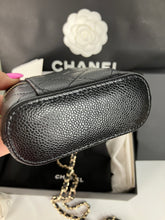 Load image into Gallery viewer, Chanel 22C black caviar mini vanity with light gold hdw.
