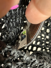 Load image into Gallery viewer, Chloe black summer banana tote bag in raffia
