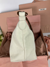 Load image into Gallery viewer, Miu Miu white cotton Gabardine fabirc pouch bag
