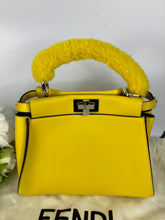 Load image into Gallery viewer, Fendi mini yellow peekaboo, silver hdw
