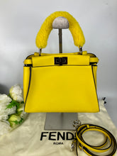 Load image into Gallery viewer, Fendi mini yellow peekaboo, silver hdw
