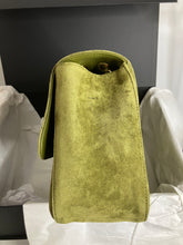 Load image into Gallery viewer, Rare Chanel Maxi Suede green flap, with light gold hdw. (32cm)
