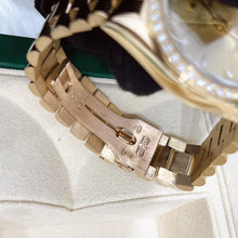 Load image into Gallery viewer, Rare Vintage Rolex Day-Date 18048 36mm 18K Yellow Gold Diamond Champagne Dial Watch
