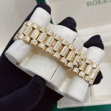 Load image into Gallery viewer, Rare Vintage Rolex Day-Date 18048 36mm 18K Yellow Gold Diamond Champagne Dial Watch
