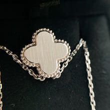 Load image into Gallery viewer, Van Cleef &amp; Arpels 2022 light green celadon porcelain vintage Alhambra diamond holiday pendant necklace (VCA)
