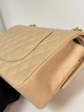 Load image into Gallery viewer, Chanel beige caviar medium classic flap, gold hdw

