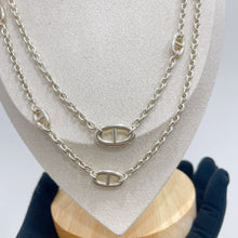 Load image into Gallery viewer, Hermes silver farandole necklace, 120cm
