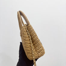 Load image into Gallery viewer, Chanel 26C Raffia Large Kelly, with gold hdw
