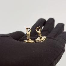 Load image into Gallery viewer, Van Cleef &amp; (VCA) white mother of pearl 18k gold vintage Alhambra earrings
