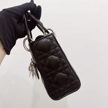 Load image into Gallery viewer, Lady Dior Black mini cannage lambskin with silver hdw
