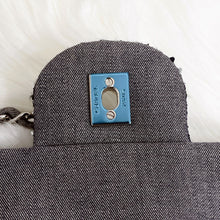 Load image into Gallery viewer, Chanel denim patchwork bag medium with silver hdw
