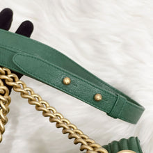 Load image into Gallery viewer, Chanel green small caviar boy, aged gold hdw
