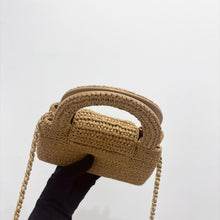 Load image into Gallery viewer, Chanel 26C Raffia Large Kelly, with gold hdw
