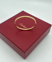 Load image into Gallery viewer, Cartier slim size, 18k yellow gold, love bangle, size 17
