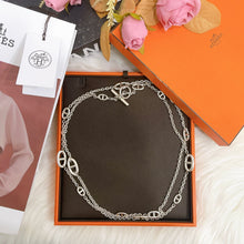 Load image into Gallery viewer, Hermes silver farandole necklace, 120cm
