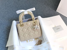 Load image into Gallery viewer, Lady Dior mini beige with gold hardware.
