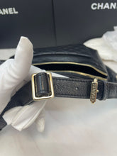 Load image into Gallery viewer, Chanel belt bag black, glazed calfskin with gold hdw
