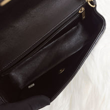 Load image into Gallery viewer, Chanel black mini calfskin chevron, with gold hdw
