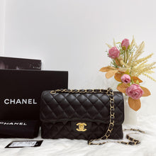 Load image into Gallery viewer, Chanel small black caviar classic flap, gold hdw 26 series
