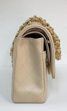 Load image into Gallery viewer, Chanel beige caviar medium classic flap, gold hdw
