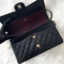 Load image into Gallery viewer, Chanel 2024 black caviar medium classic flap, gold hdw, microchip
