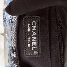Load image into Gallery viewer, Chanel denim patchwork bag medium with silver hdw

