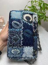 Load image into Gallery viewer, Very Rare Chanel denim patchwork bag medium with silver hdw
