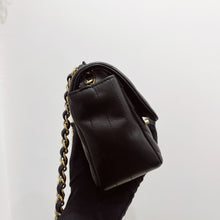 Load image into Gallery viewer, Chanel black mini calfskin chevron, with gold hdw

