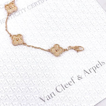 Load image into Gallery viewer, VCA Sweet Alhambra Bracelet 6 Motifs 18K Rose Gold
