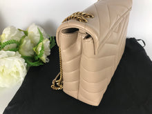 Load image into Gallery viewer, YSL Saint Laurent small beige loulou, gold hdw
