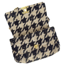 Load image into Gallery viewer, Chanel 19 small houndstooth beige, mixed gold hdw
