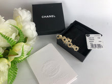 Load image into Gallery viewer, Chanel 16b hoop earrings, black and light gold
