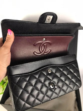 Load image into Gallery viewer, Chanel black medium caviar with silver hdw 2022
